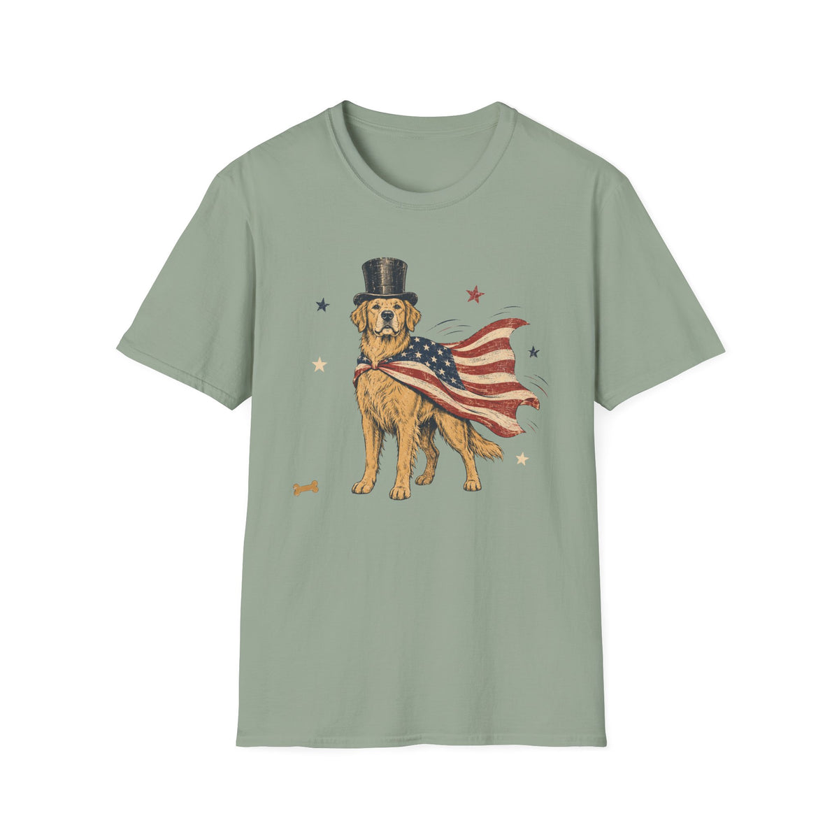 Patriotic Golden Retriever T-Shirt